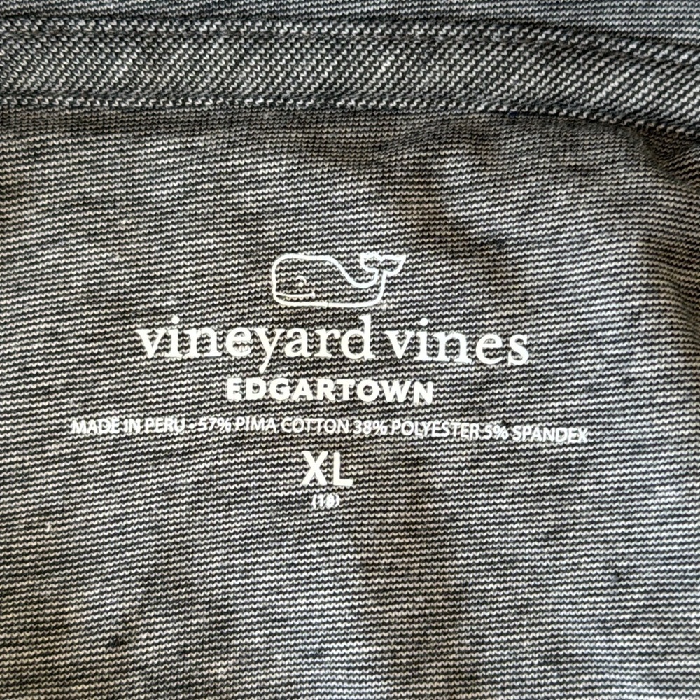 VINEYARD VINES Edgartown pullover size kids XL (18) grey lightweight 1/4 zip - Picture 5 of 5